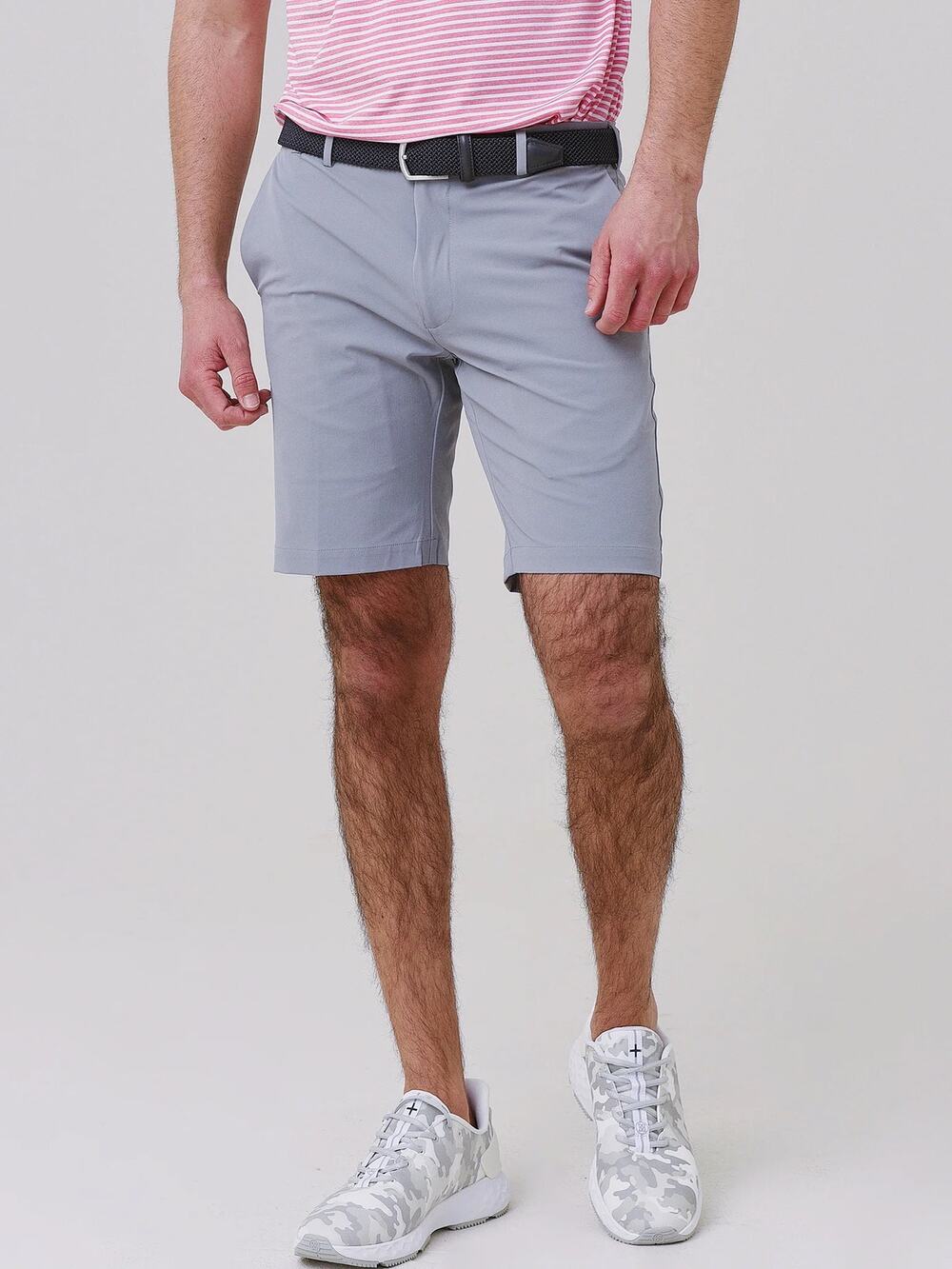 Peter Millar Crown Sport Stealth Performance Shorts Gale Grey